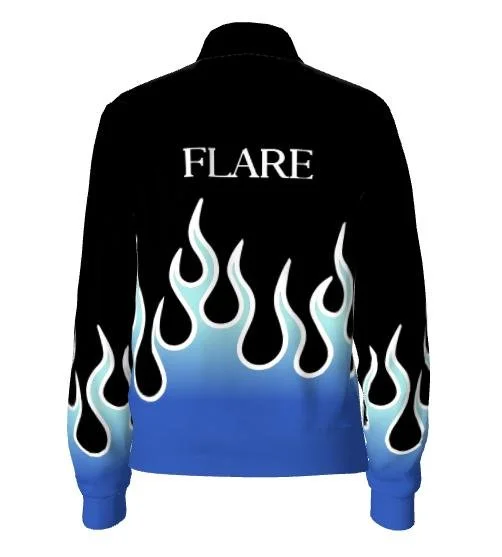 FLARE Flame Zip-Up Bomber Jacket Back.jpeg