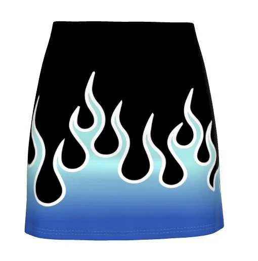 FLARE Flame Mini Skirt Front.jpeg