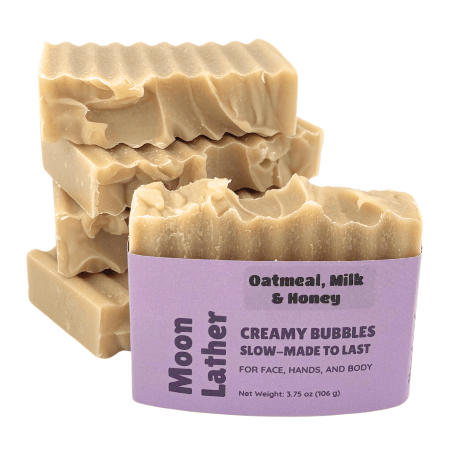 Oatmeal Milk & Honey - This farm-inspired bar combines natural pumice for light exfoliation with mango butter for a long-lasting moisturizing soap_stacked