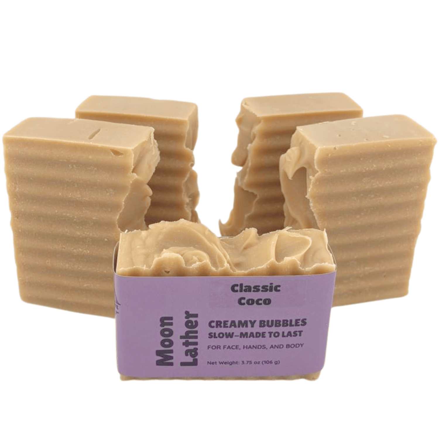 Classic Coco - This farm-inspired bar combines natural pumice for light exfoliation with mango butter for a long-lasting moisturizing soap_bars on sides