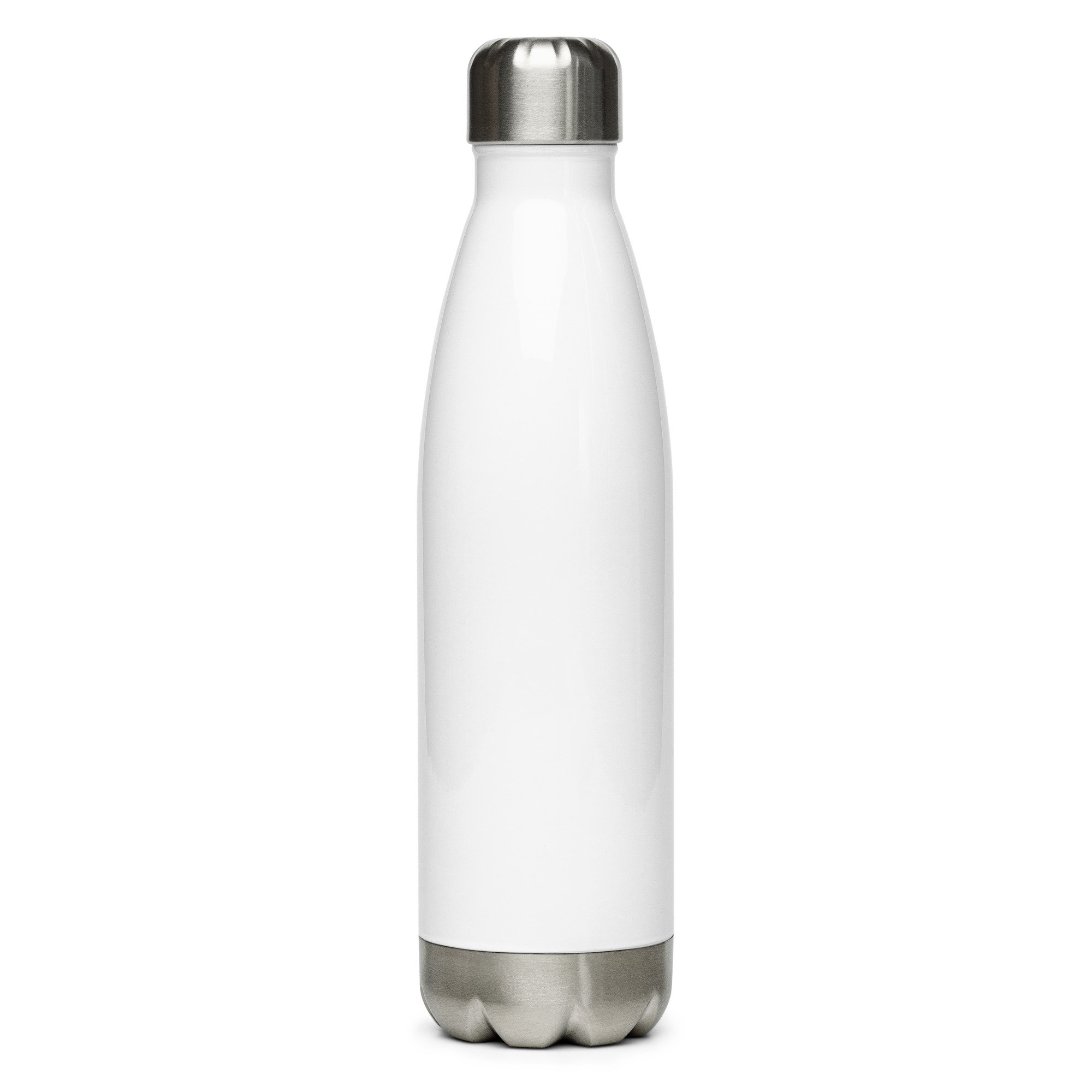 Twilight Grove Trail Bottle white stainless steel water bottle back view