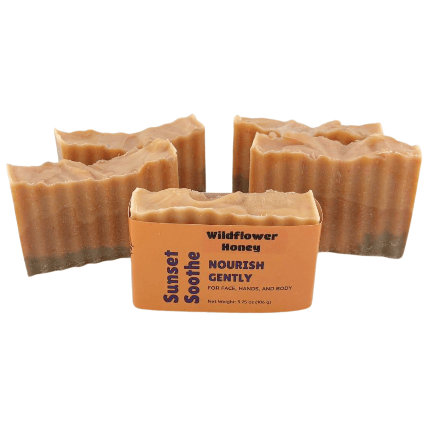 Wildflower Honey - This farm-inspired bar combines natural pumice for gentle exfoliation with avocado oil, beeswax, and honey to nourish and soften skin_standing bars
