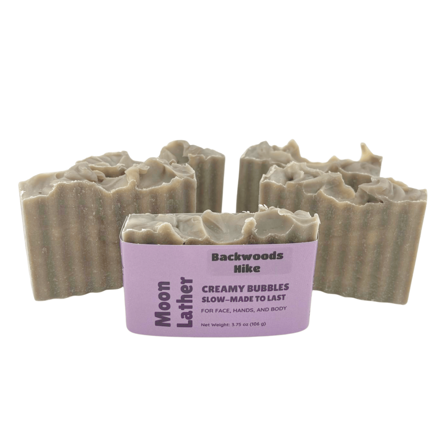 Backwoods Hike - This farm-inspired bar combines natural pumice for light exfoliation with mango butter for a long-lasting moisturizing soap_standing bars