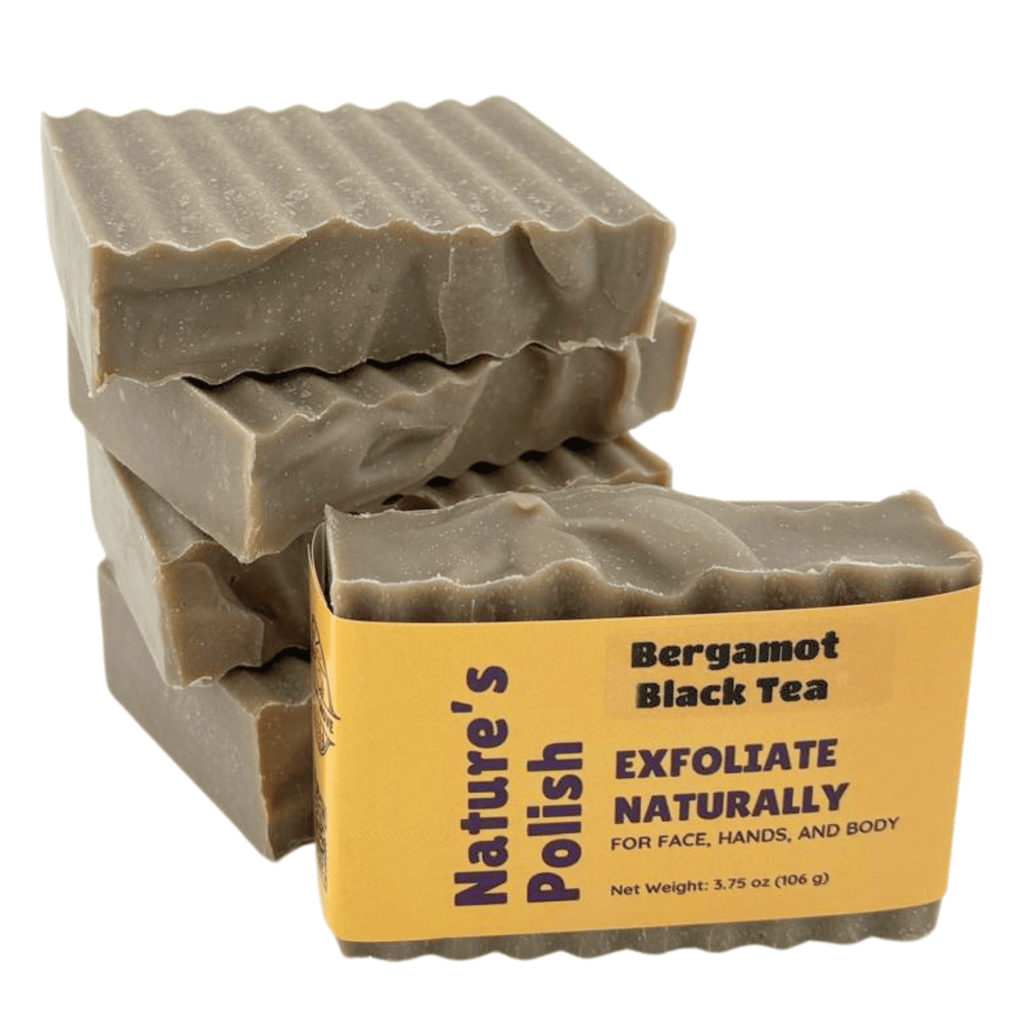 Bergamot Black Tea - This farm-inspired bar combines natural pumice for gentle exfoliation with avocado oil, beeswax, and honey to nourish and soften skin_stacked bars