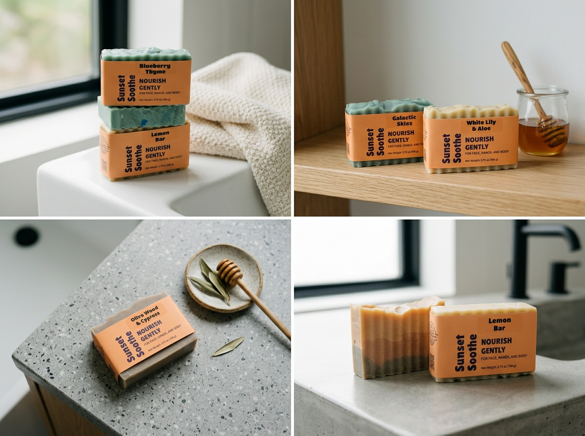 Sunset Soothe Handmade Soap  |  Gentle, Creamy Cleanse
