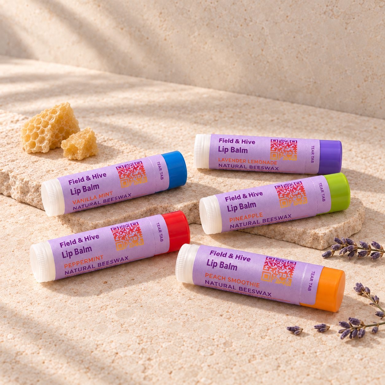 Field & Hive Natural Beeswax Lip Balm  |  Farm-Made Lip Care