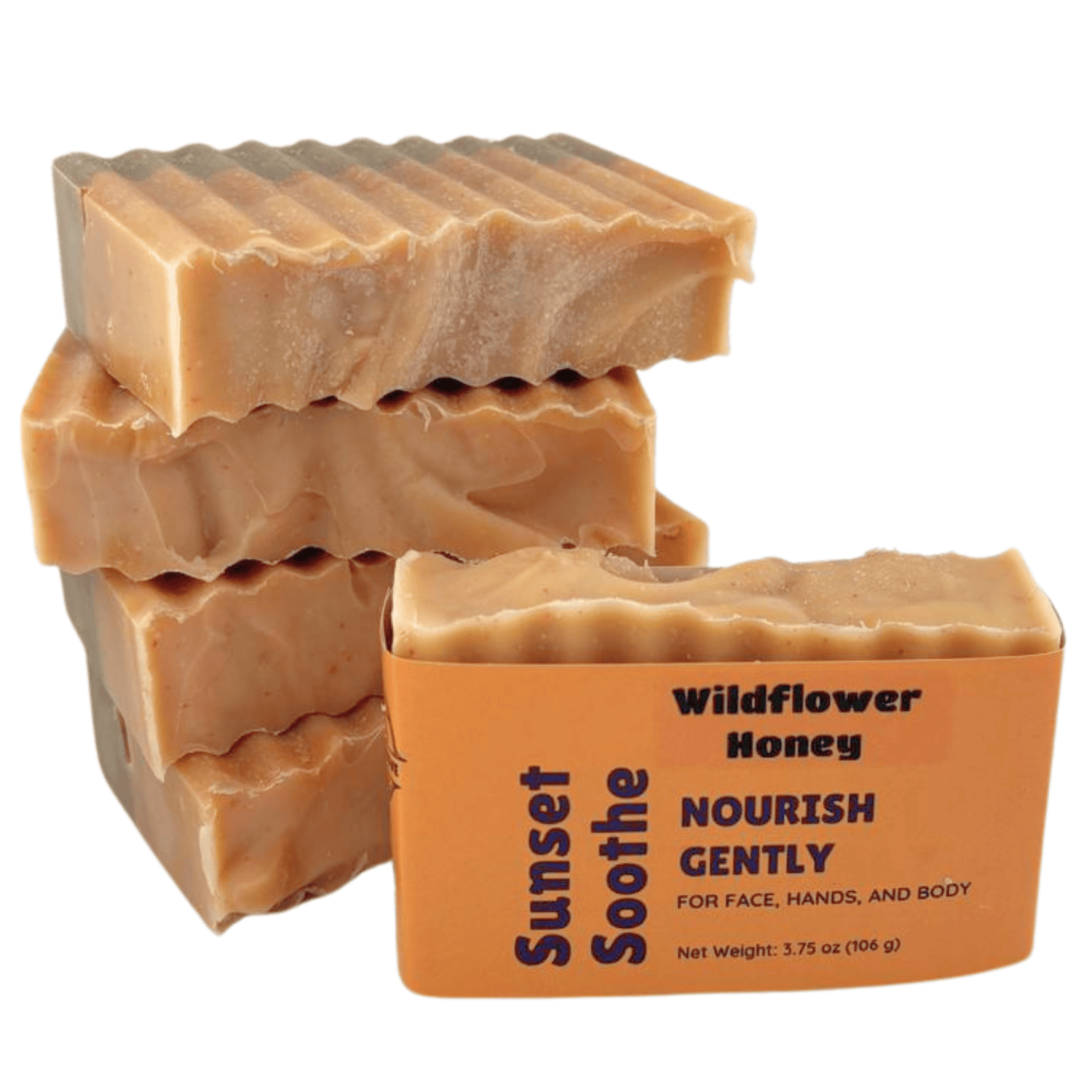 Wildflower Honey - This farm-inspired bar combines natural pumice for gentle exfoliation with avocado oil, beeswax, and honey to nourish and soften skin_stacked bars