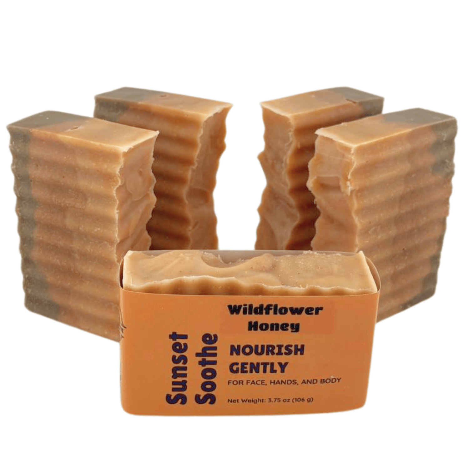 Wildflower Honey - This farm-inspired bar combines natural pumice for gentle exfoliation with avocado oil, beeswax, and honey to nourish and soften skin_standing bars