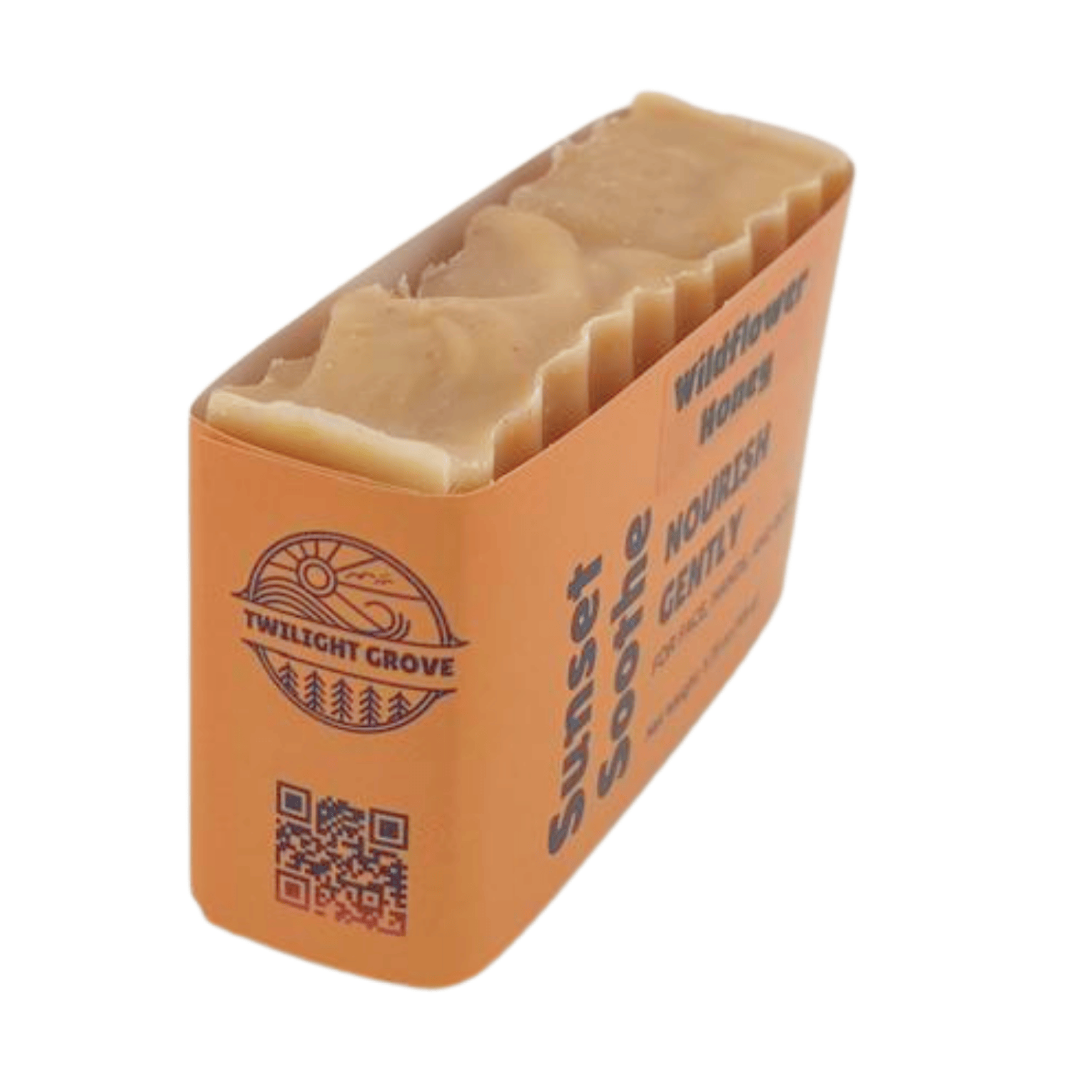 Wildflower Honey - This farm-inspired bar combines natural pumice for gentle exfoliation with avocado oil, beeswax, and honey to nourish and soften skin_side logo