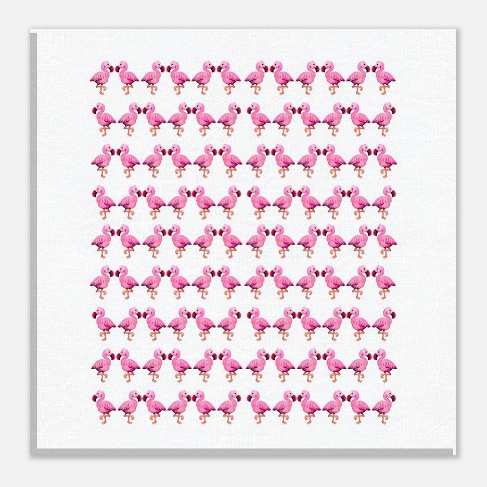 Flamingo Repeat Pattern  - Canvas 20x20 cm / 8x8″