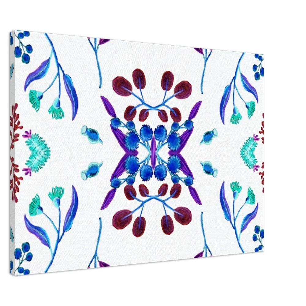 A beautiful floral pattern canvas print, inspired by Australia's native flowers on canvas (2cm x 4cm)