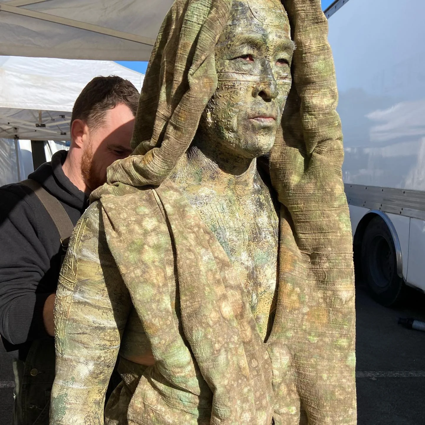 The painting of Shinji into a Tree-iwi 🍃🍂
KONG X GODZILLA: The New Empire
&bull;
BY myself, @seangenders @jmbfxstudio &amp; @addiieefaye 
Prosthetic designer: @jmbfxstudio