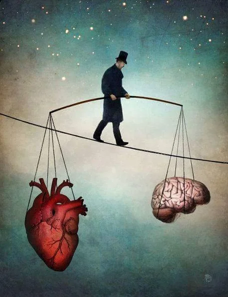 Illustration representing balance between mind and body.