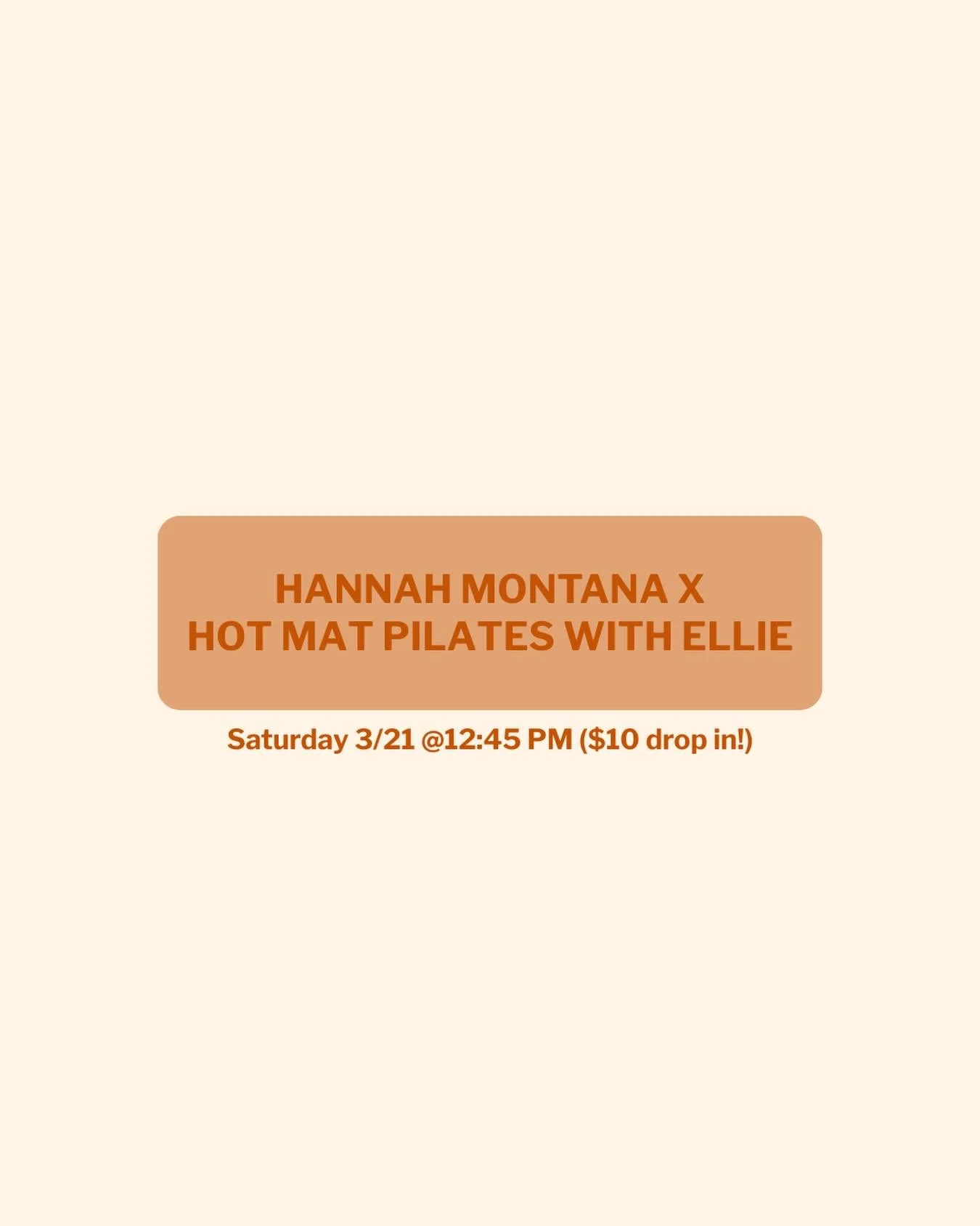 Next Saturday, join Ellie for a Hannah Montana 20th anniversary banger class! Wear purple or any fun, bright colors and get ready to party with us on the mat. We can&rsquo;t wait to celebrate with everyone. 🪩