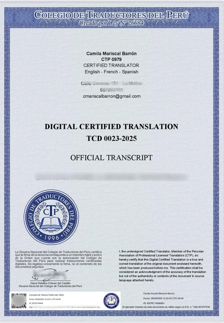 Traducción certificada digital