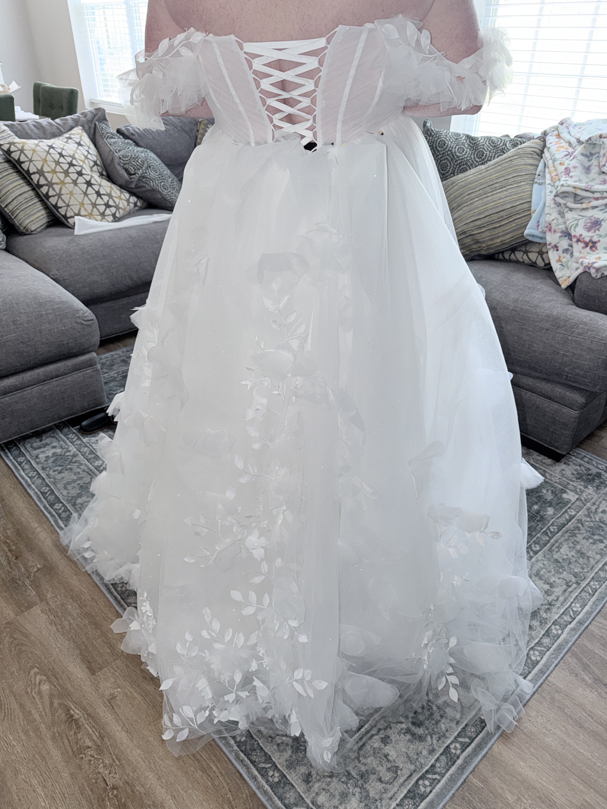 The bodice was completely sheer, even in the front.