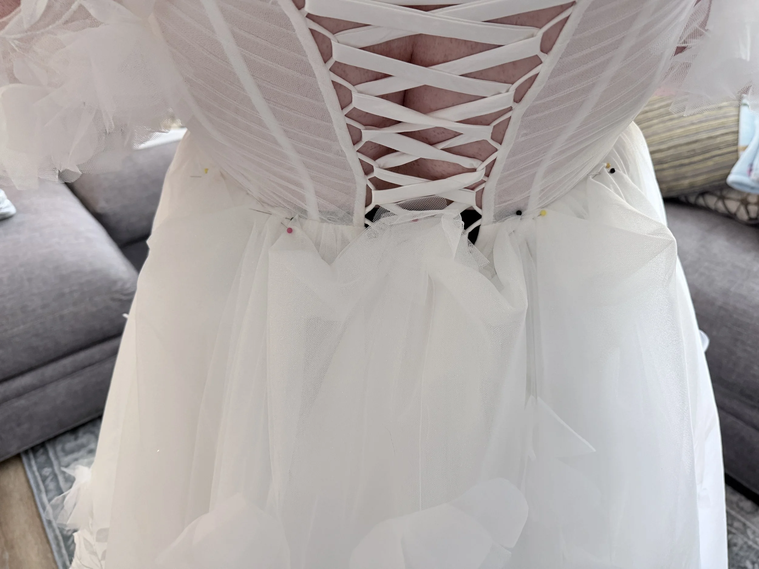 She needed a bustle