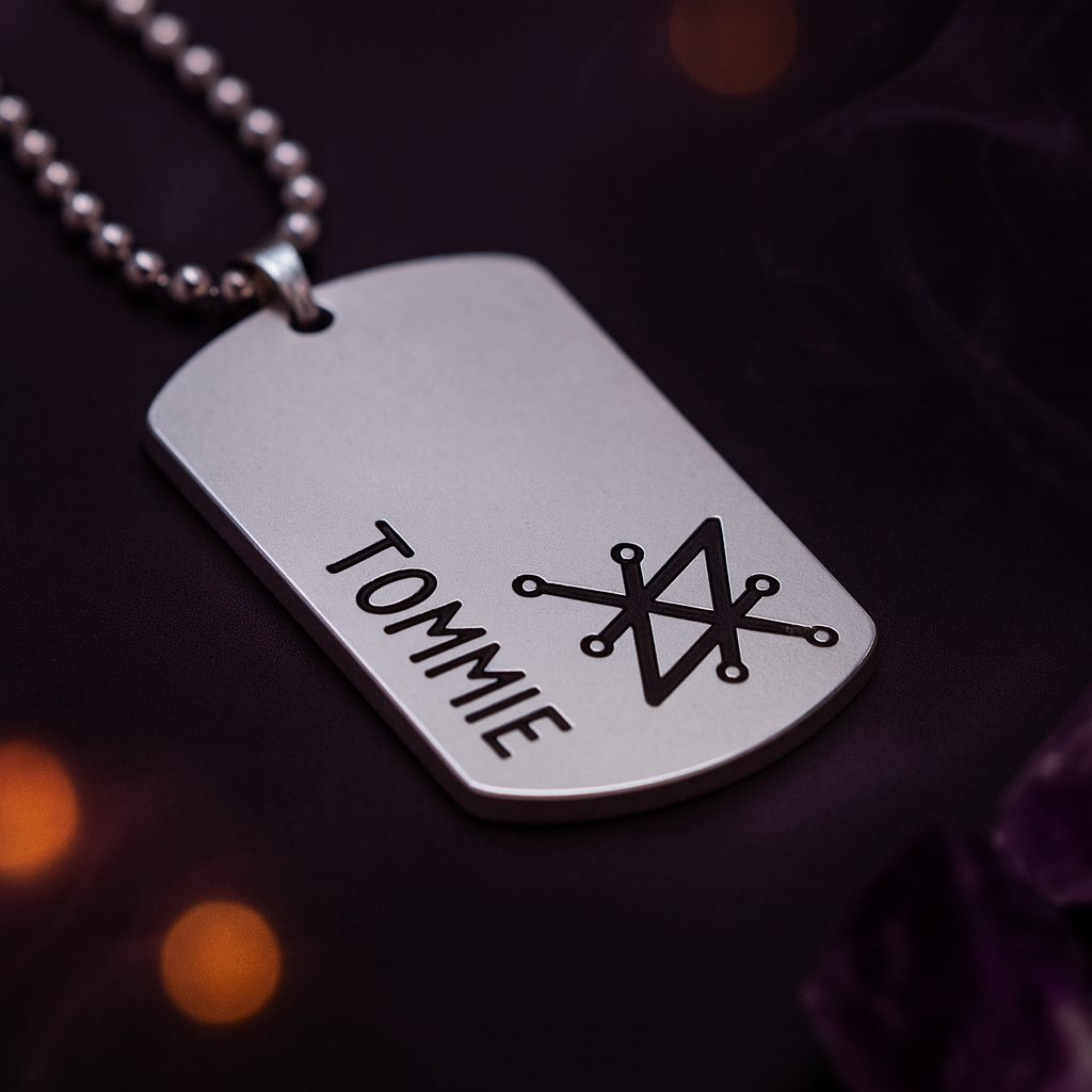 personalised Beelzebub necklace gothic jewellery