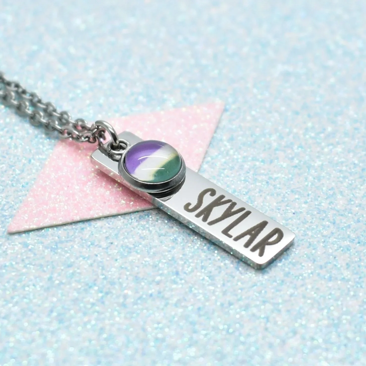 personalised genderqueer necklace