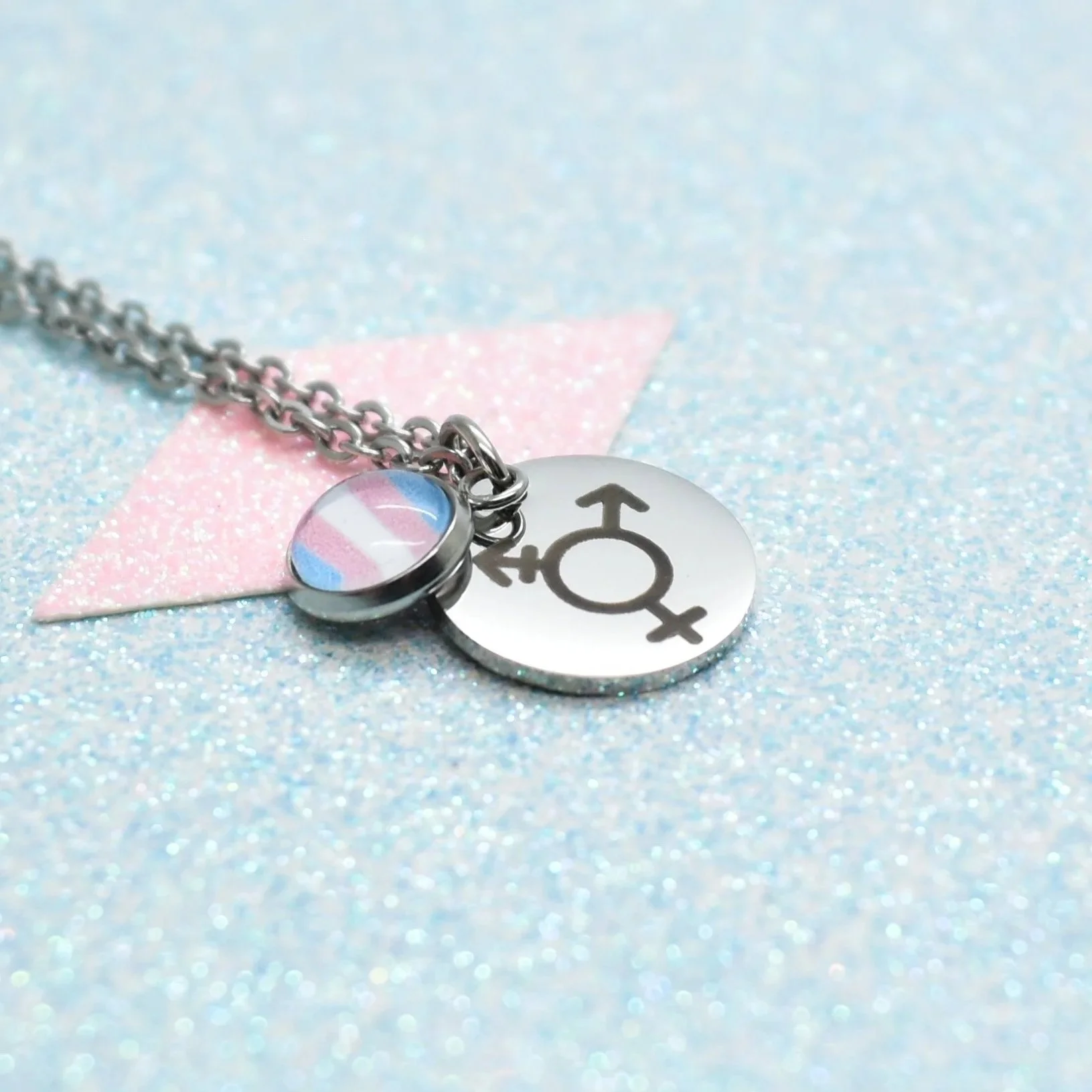 LGBTQ+ flag pendant jewellery