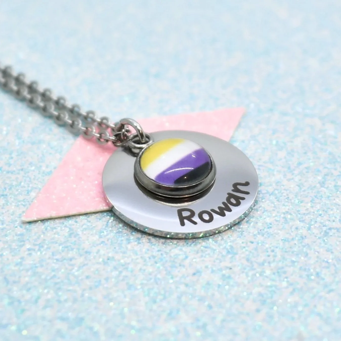 non binary pride flag pendant LGBTQ+ gift