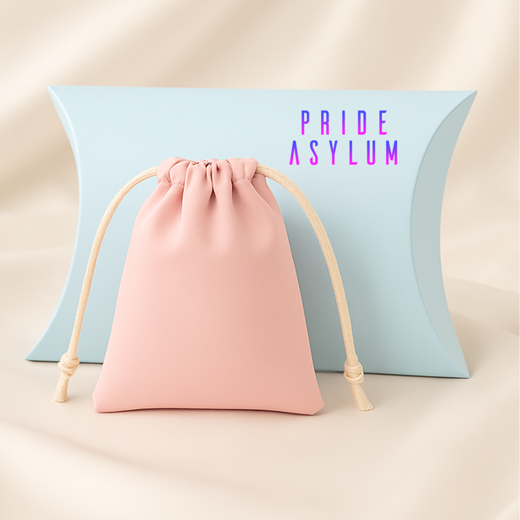 Hand-stamped pan pride pendant in pink, yellow, and blue (Copy) (Copy)