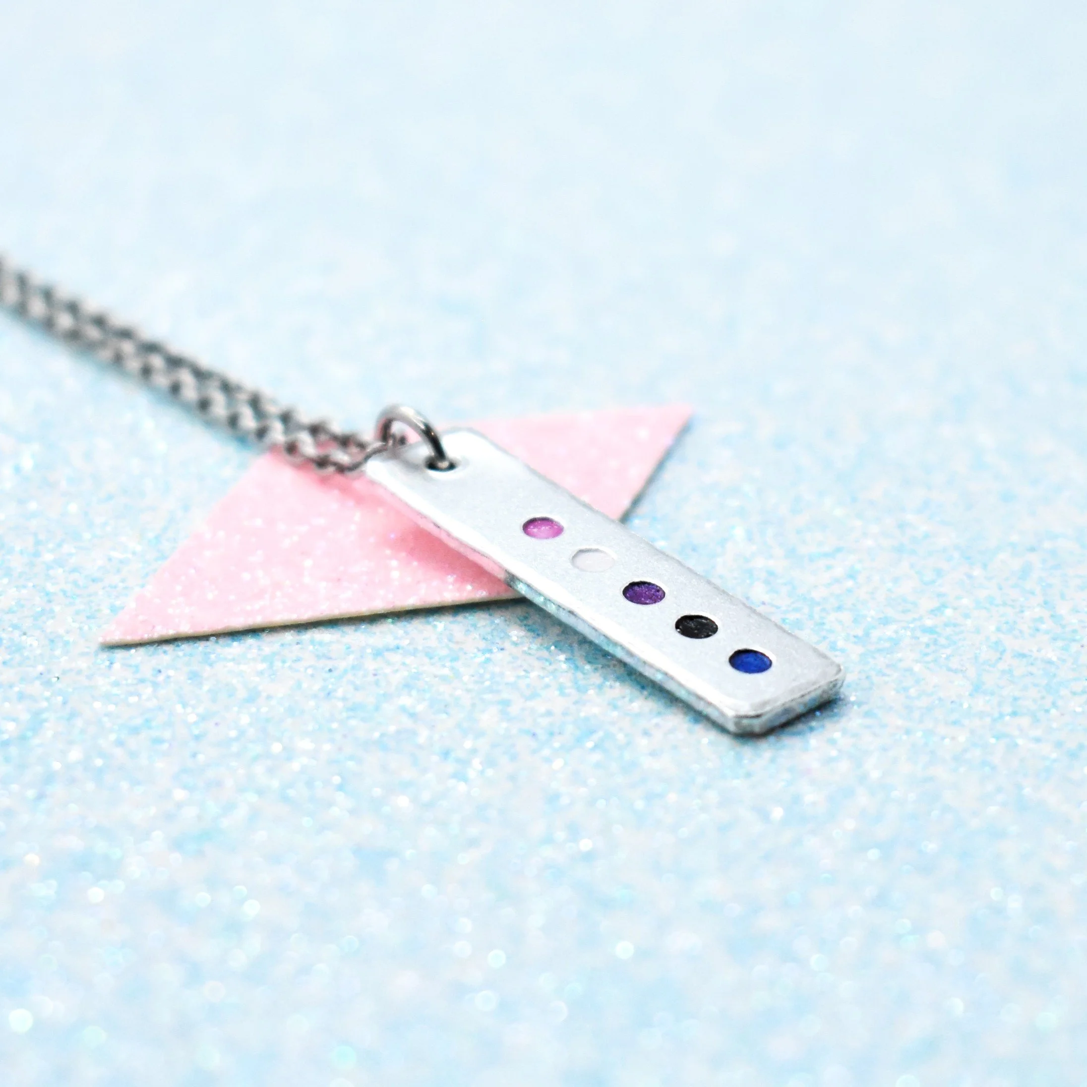 gender fluid necklace LGBTQ+ identity pendant