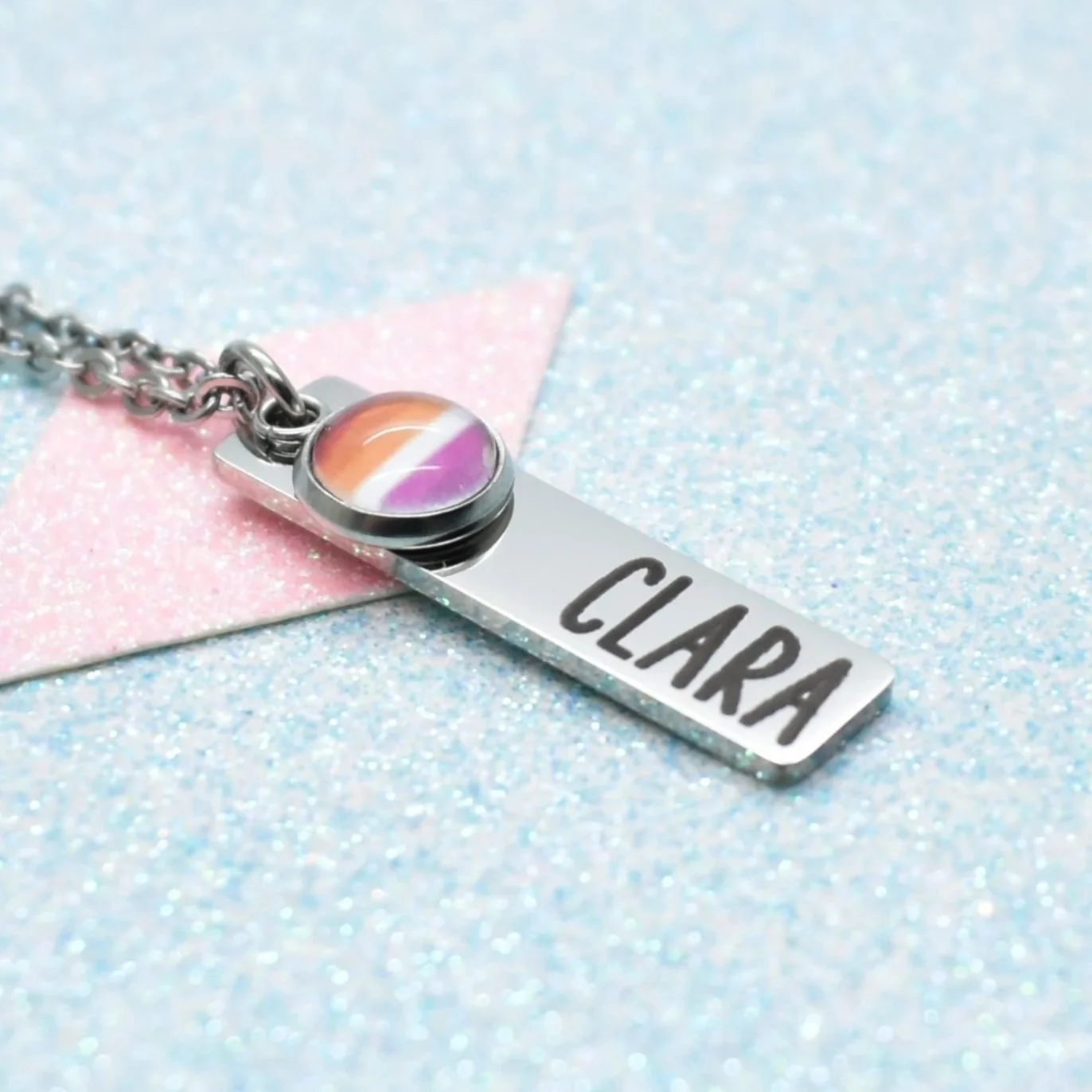 lesbian pride necklace