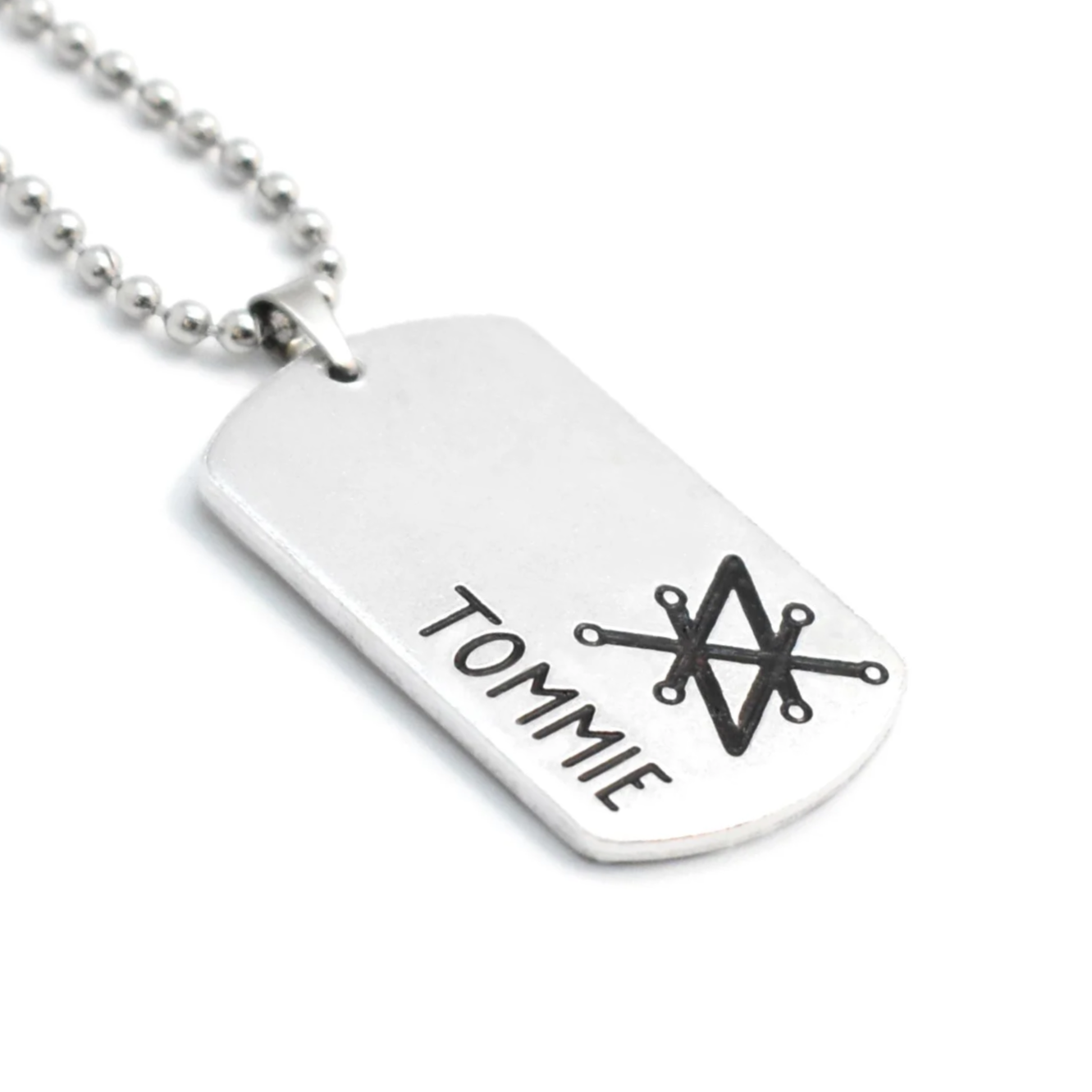 custom engraved Beelzebub sigil dog tag pendant