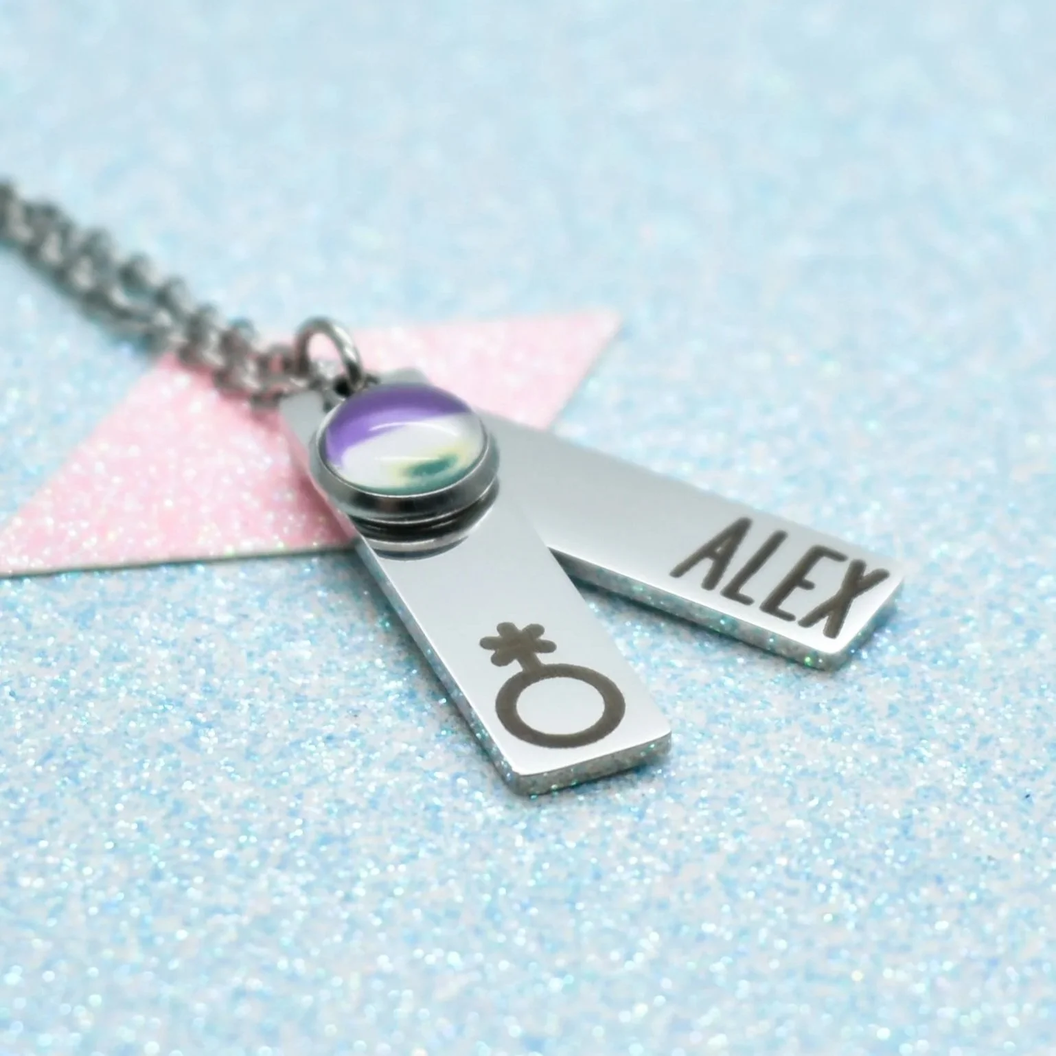 personalised genderqueer necklace