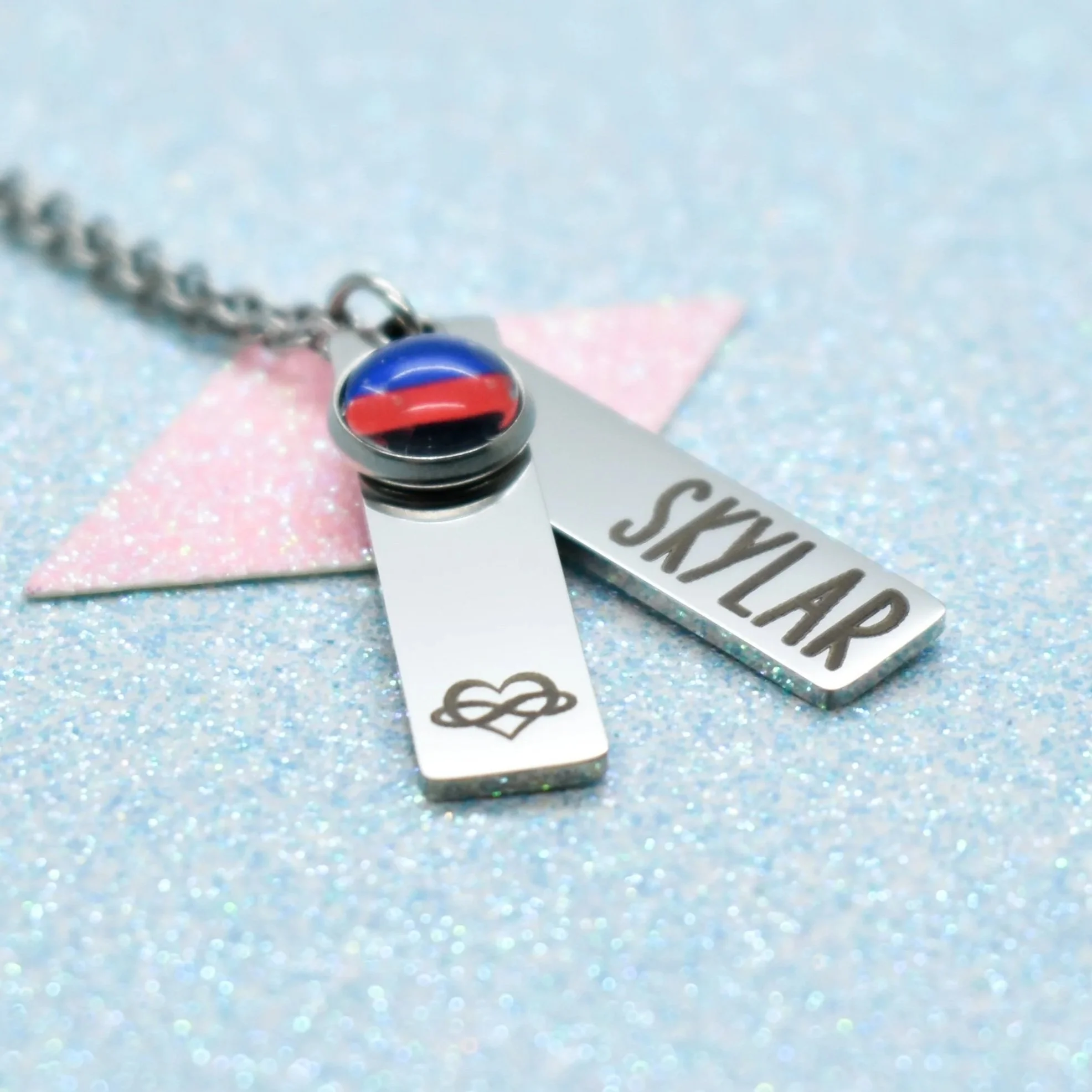 personalised polyamorous necklace