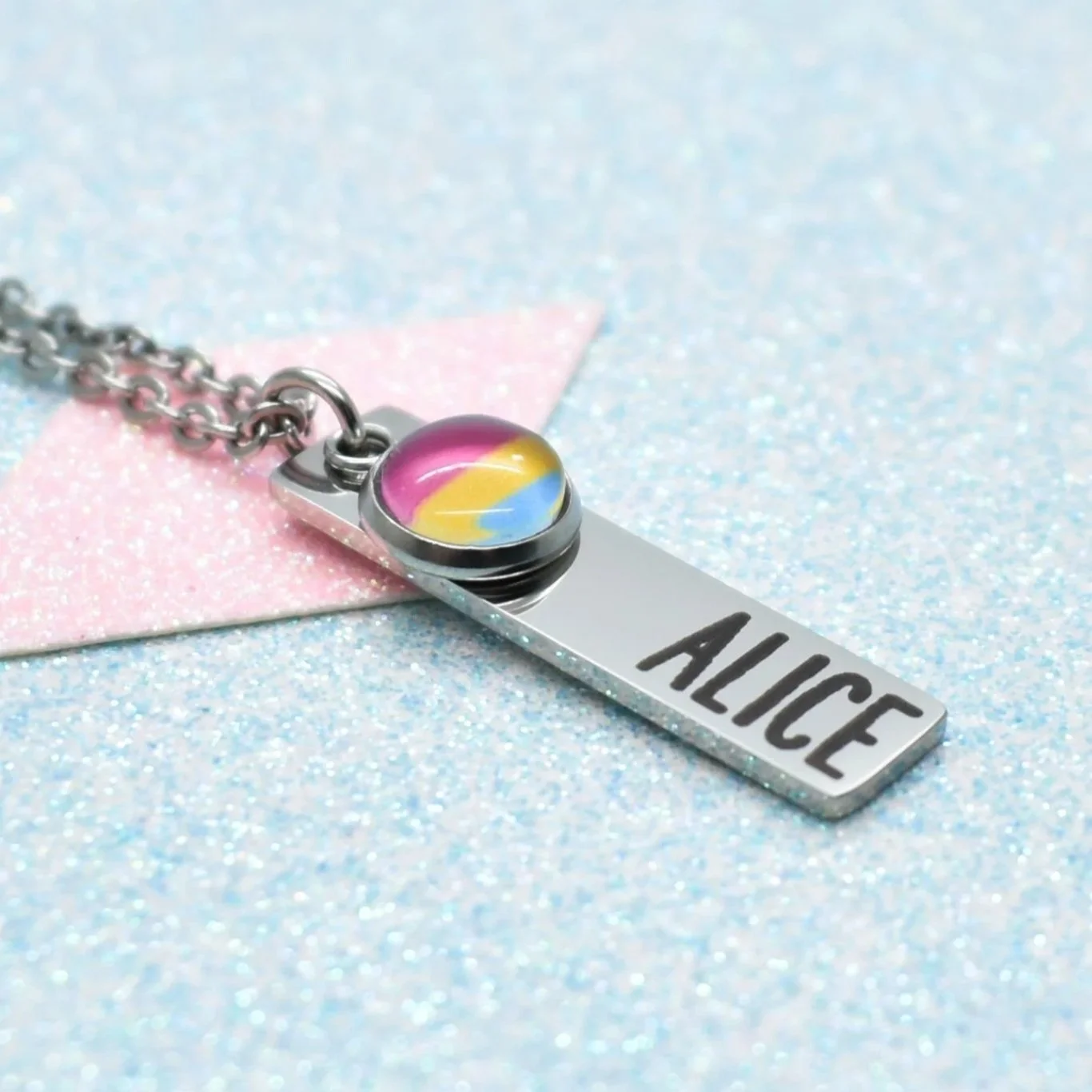 pansexual pride necklace