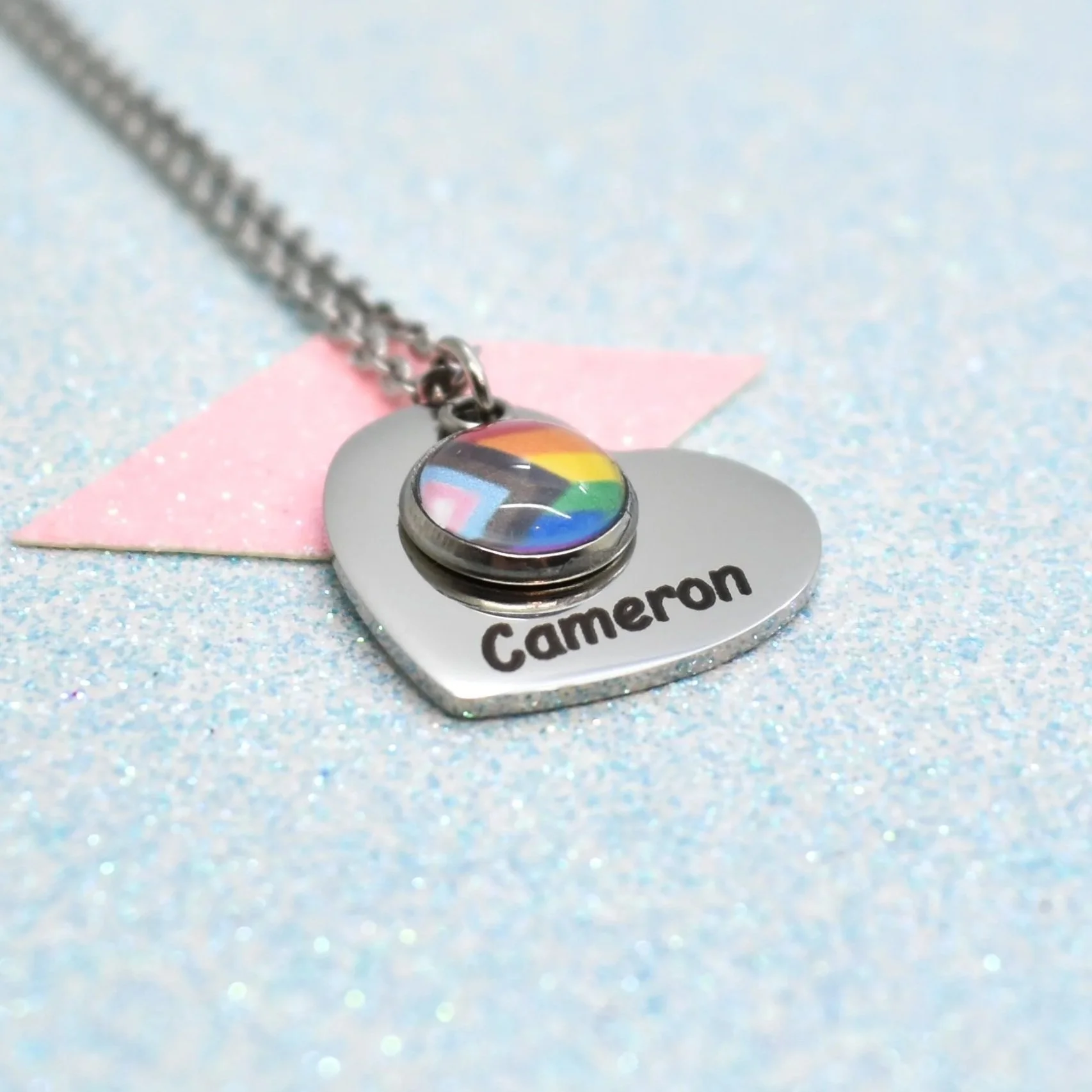 LGBTQ+ heart pendant jewellery