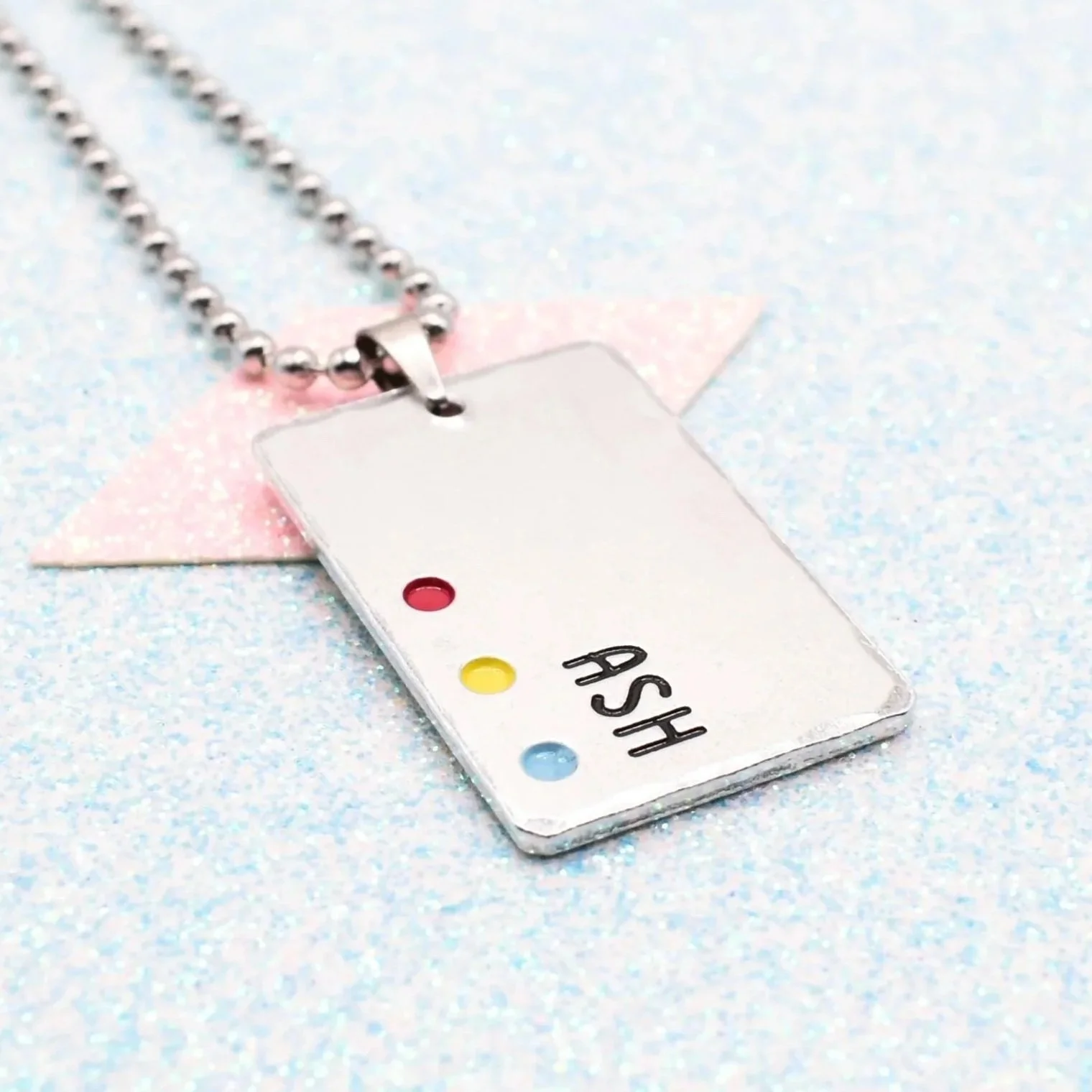 Personalised pansexual jewellery with custom name option