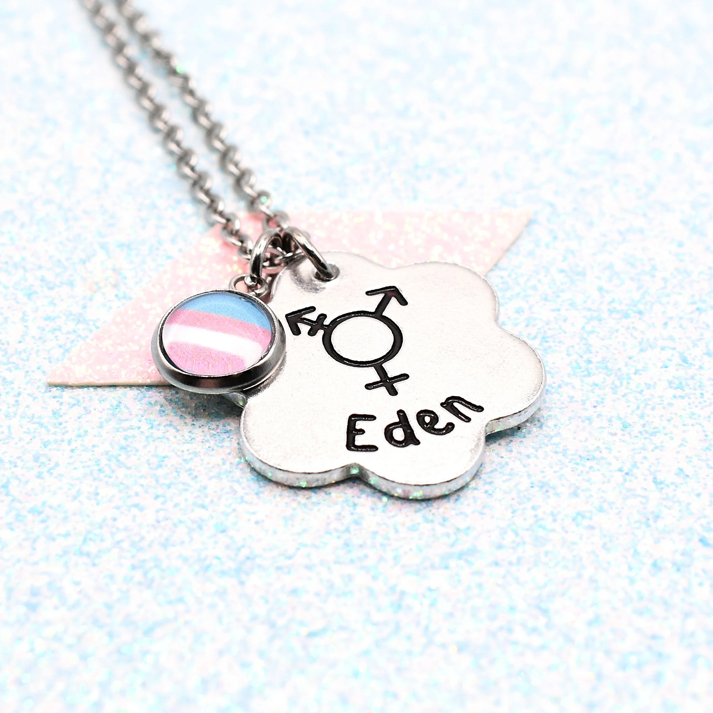 personalised LGBTQ+ jewellery for trans visibility