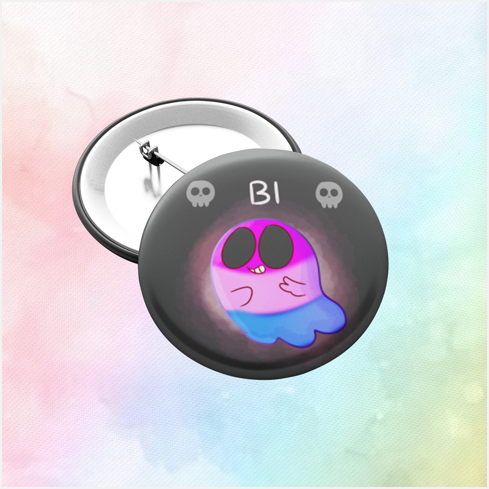 bi flag button accessory