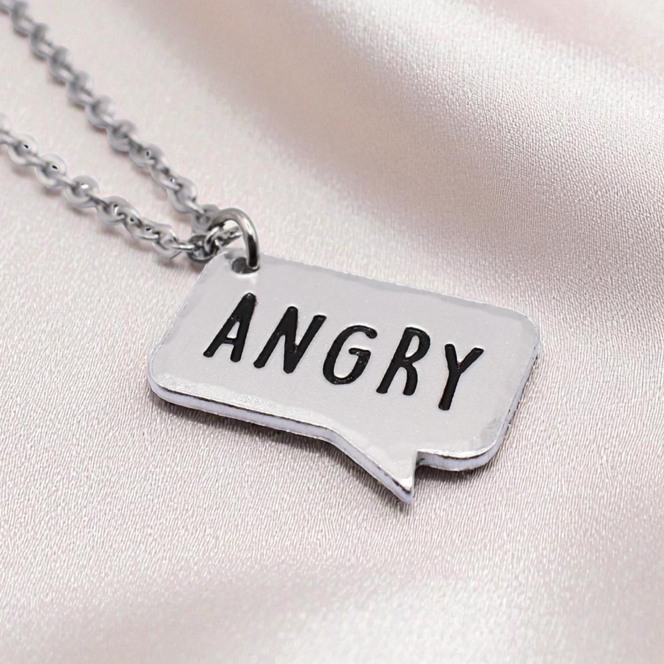 Emotive Angry Mental Health Awareness Necklace