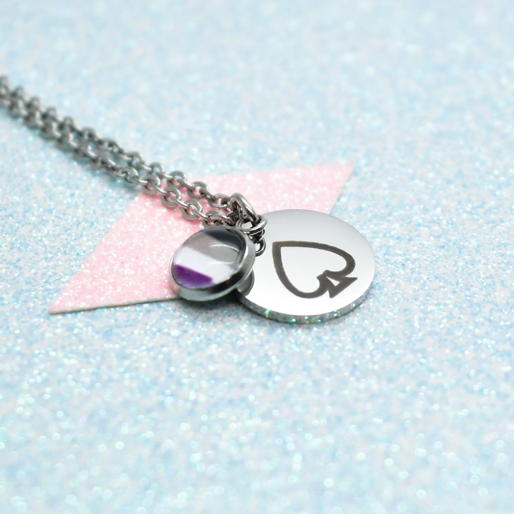 Ace flag pendant necklace LGBTQIA+ gift