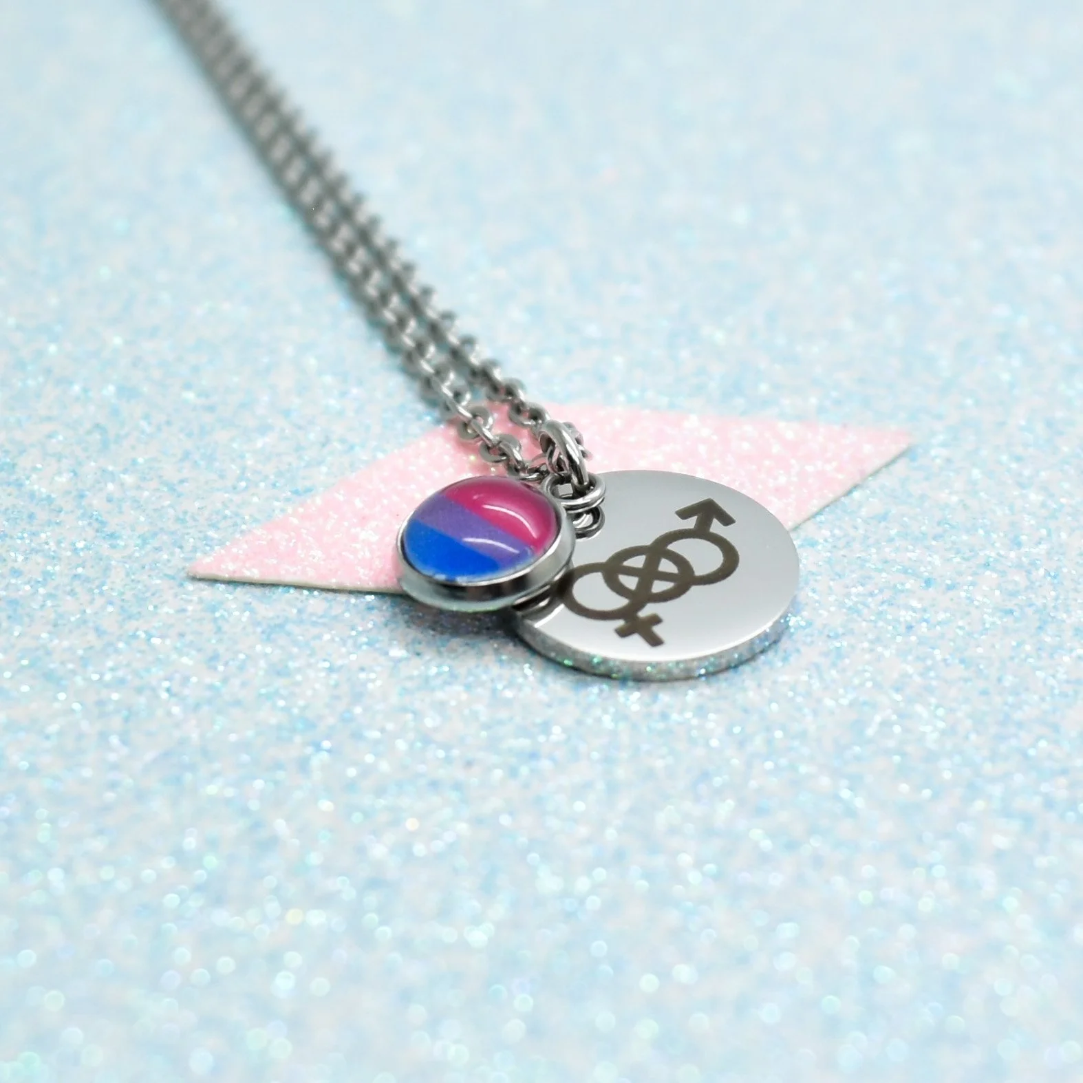 LGBTQ+ flag jewellery pendant