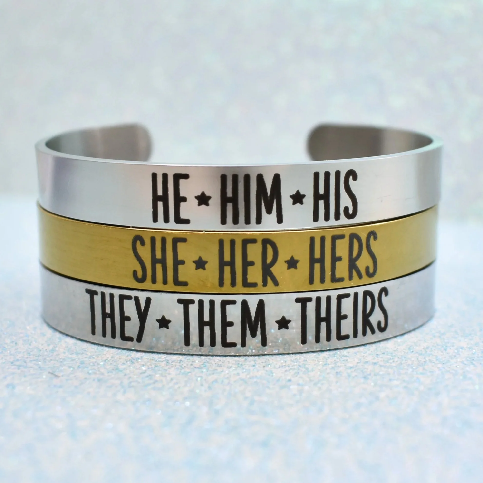 Custom Pronoun Bracelet