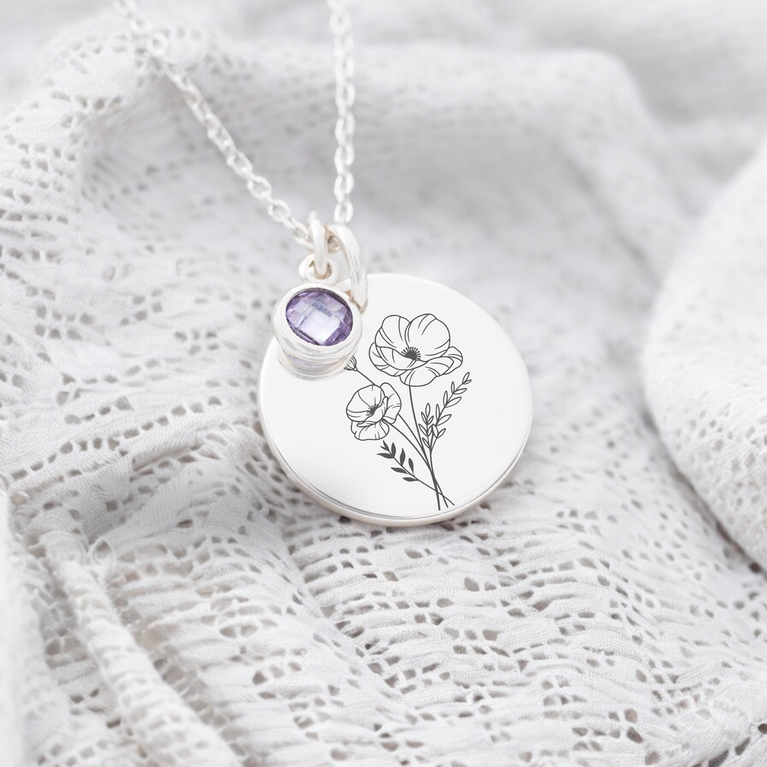 custom birth month jewellery gift for her