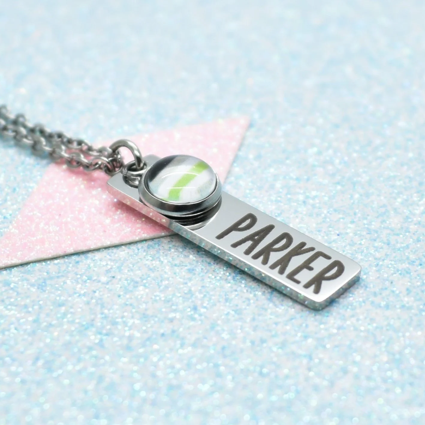 agender pride necklace