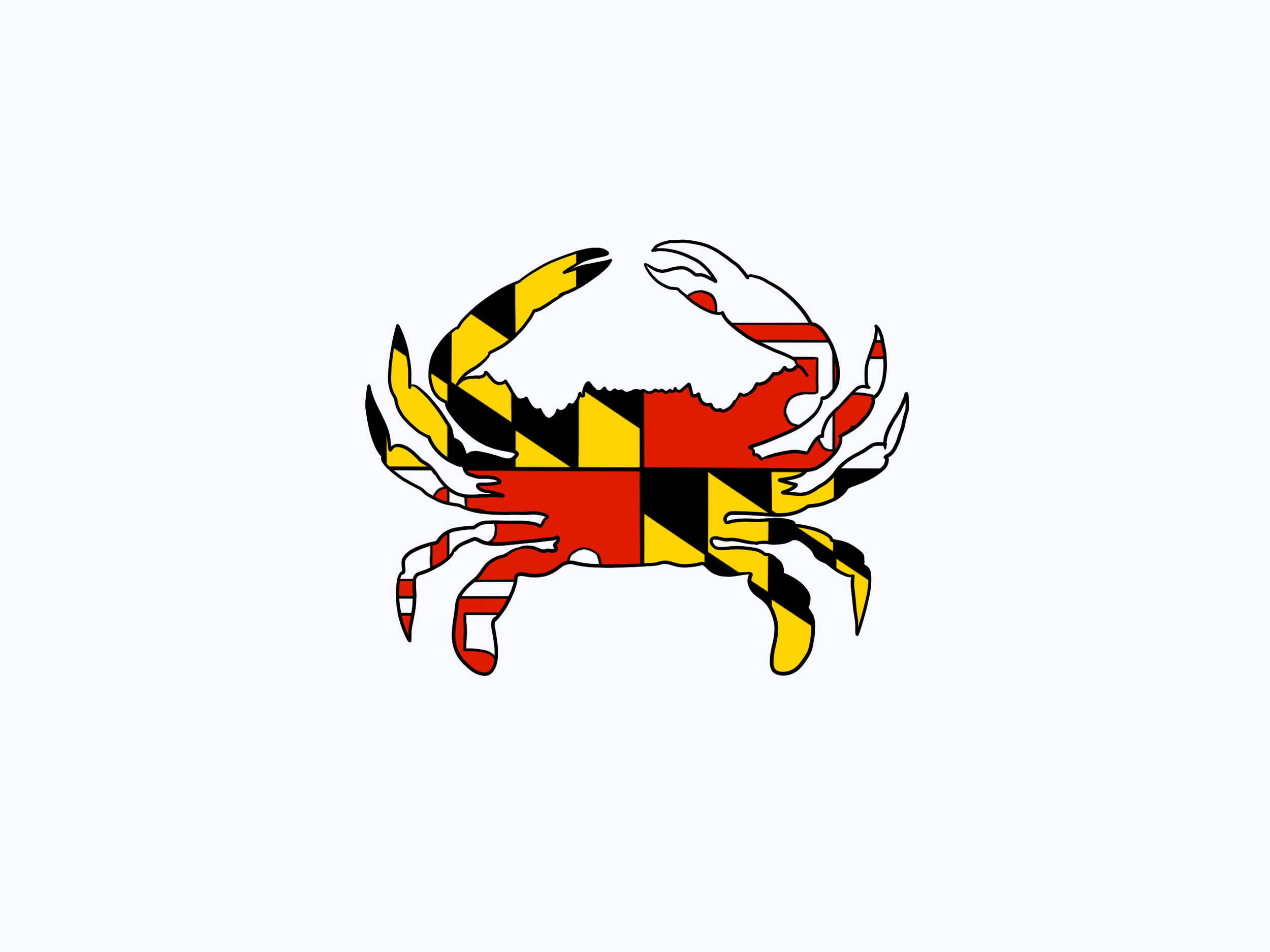 MD crab car decal