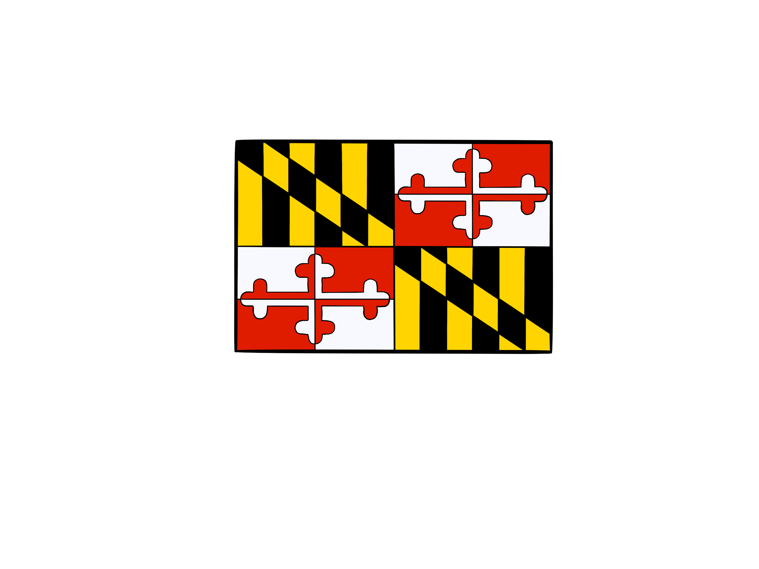 MD flag car decal