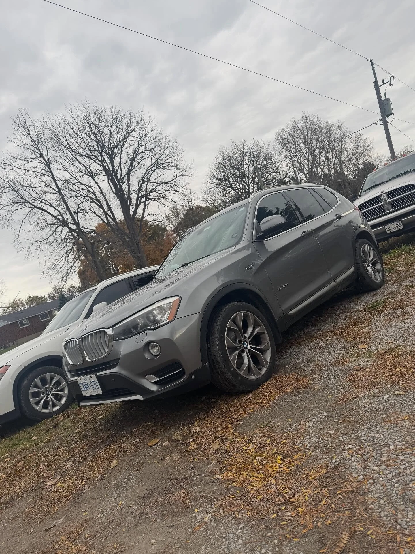 A nice X3D in for no power steering, battery light on and a brake service. Turns out the water pump bearings seized up and burned off the serpentine belt.
