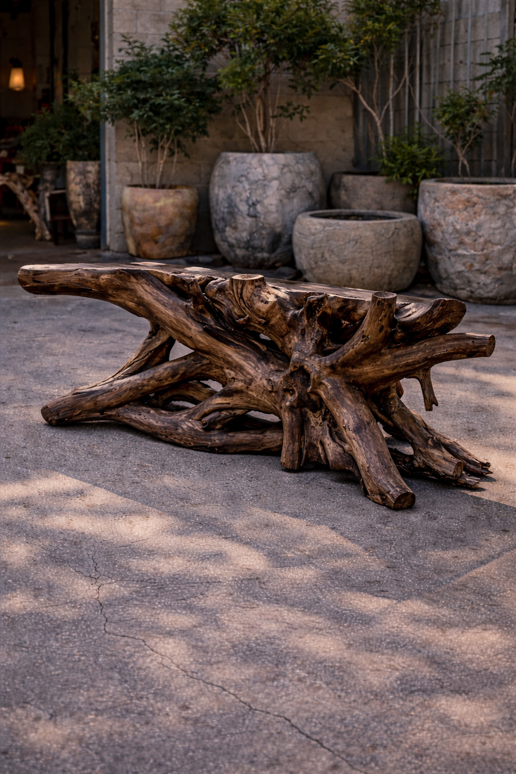 Dark Tone Acacia Burl Console