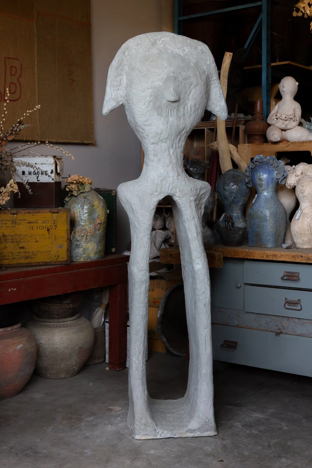 Heavy Headed Concrete Sculpture