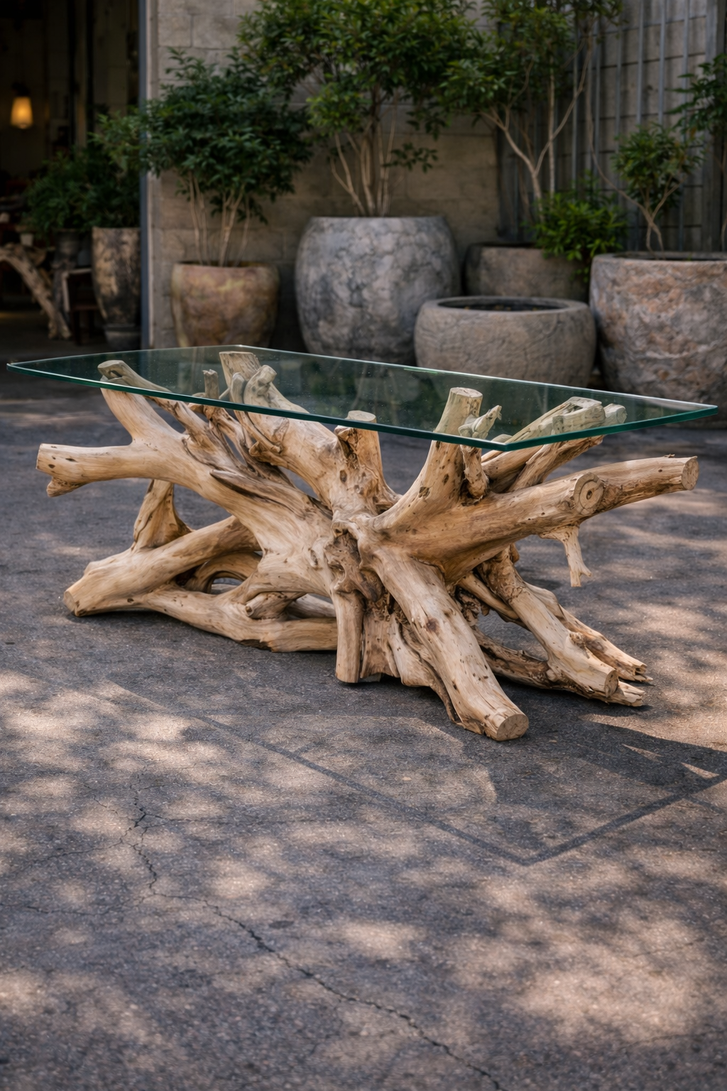 Natural Acacia Burl Console