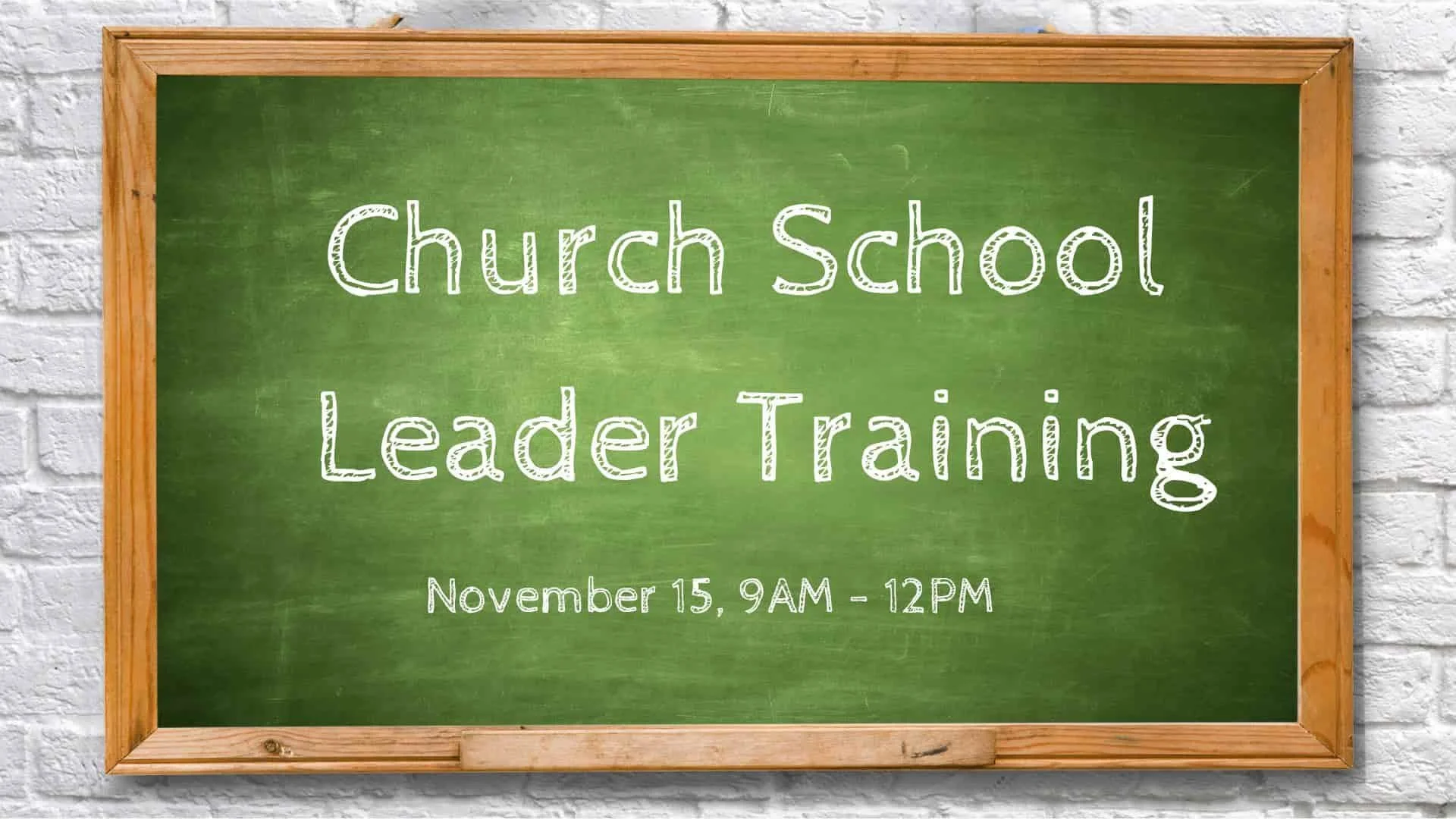 Church School Leader Training