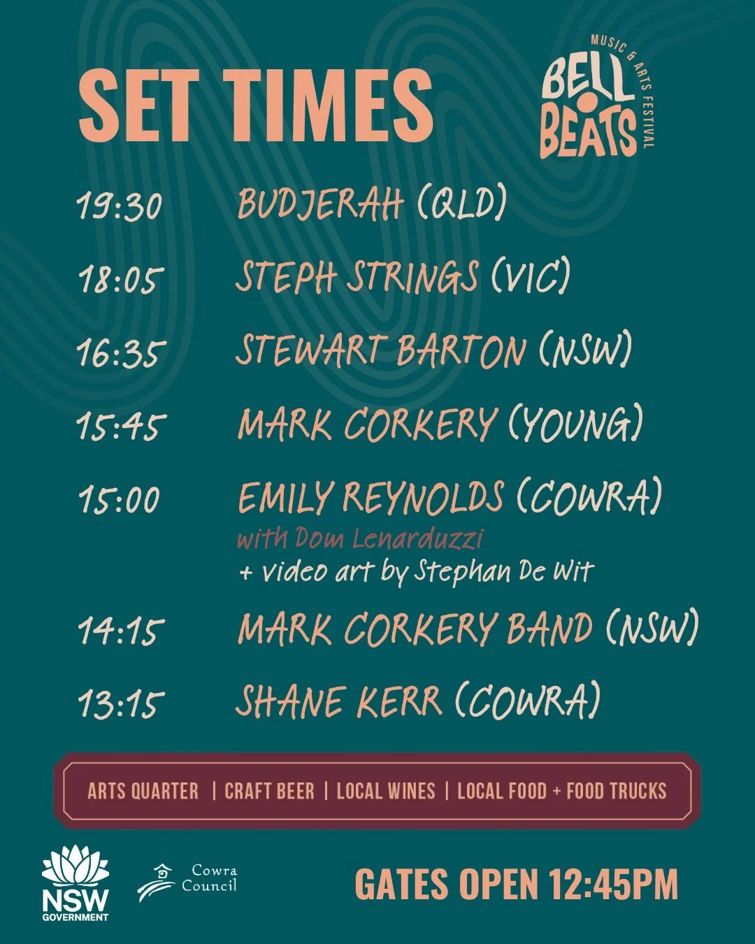 The official set times for Bell Beats Festival have just been released!🎶🎊

Be sure to check the schedule so you know exactly when your favourite artists are performing. With so much incredible talent across the day, planning ahead will help you mak